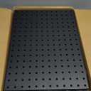 Spampur Peg Board, 8 Pack Metal Pegboard Panels with 50 Hooks, Black Pegboards Wall Organizer, Heavy Duty Peg Board for Walls Home, Garage Tool Storage, Office Organization, Craft Room, Kitchen (16x12"- 8 Pcs)