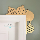 Maple Wood Christmas Door Corner Decor: Holiday Ornament Hanger