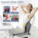 Memory Foam Seat Cushion for Sciatica & Back Pain Relief - Ergonomic Chair Pad with Adjustable Strap & Supportive Comfort Cover, Non-Slip for Car, Truck, Office Chair - Dark Gray&Light Gray, One Size
