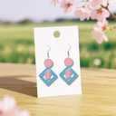 beinkmake 12Pairs Diamond Painted Earrings Making Kit Punk Diamond Art Earring Set Lightning 5D DIY Acrylic Diamond Earrings for Adults Craft Party Festival Gifts