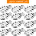 D-Ring Tie Downs Anchor1/4 Heavy Duty Surface Floor Mount Lashing Rings 2400 lbs Cargo Trailers Load-Bearing Hangers Bracket (Pack of 12)