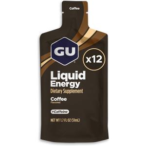GU Energy Liquid Energy Gel with Complex Carbohydrates, Vegan, Gluten-Free, and Dairy-Free On-The-Go Energy for Any Workout, 12-Count, Coffee, BB 06NOVEMBER2026