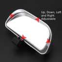 Blind Spot Mirror for Car, HD Glass Convex Wide Angle Blindspot Rear View Mirrors, Adjustable Clip On Car Side Mirror for Trucks SUVs Jeep RVs, Fits Max 0.16in/0.4cm Framed Mirrors