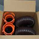Camco RhinoFLEX 15' RV Sewer Hose Kit  Includes 4-in-1 Adapter, Clear Elbow, & Caps  Connects to 3 Slip & 3, 3 1/2, 4 NPT Threaded Sewer Connections (39770)
