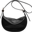 Crescent Crossbody Bag Women's Shoulder Hobo Handbag Purse- Adjustable Detachable Strap for Work Travel