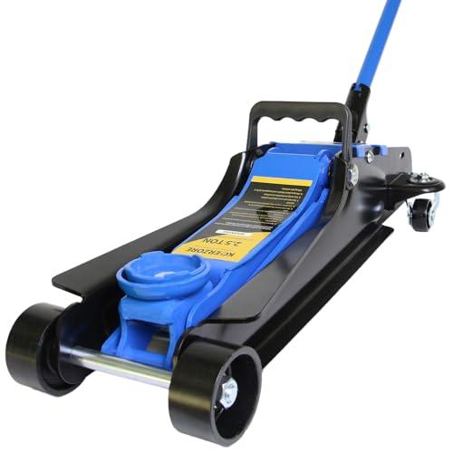 KOERZORE 2.5 Ton Car Jack Low Profile Hydraulic Floor Jack, 5500 lbs Capacity, 3.4"-15.2" Lifting Range, Alloy Steel, Black, for Sedans and SUVs