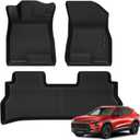 Floor Mats for 2024 2025 Chevrolet/Chevy Trax All Weather Protection TPE Rubber Floor Liners for Chevy Trax 2024 Accessories, Odorless Anti-Slip, 1st & 2nd Row, Black