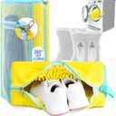 4-Piece Shoe Washing Machine Bag & Dryer Bag for Shoes 2x Each - 360 Thick Protection, Highly Durable Mesh Sneaker Washer w/Zipper Lock Deep Cleaning Sneaker Laundry Bag for Spotless Shoes