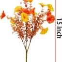 2 x Fake Fall Flowers Faux Artificial Fall Flowers for Outdoors Planters for Autumn Thanksgiving Decor (4, Fall)