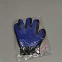 Silicone Pet Grooming Glove  5-Finger Deshedding & Massage Mitt for Dogs & Cats  Wet & Dry Hair Removal Glove with Adjustable Strap (Right Hand), Blue