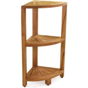 AquaTeak Kai Petite - Teak Corner Shower Storage Stand