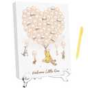 Shower Decorations, Guest Book for Table Sign Centerpieces for Guest Book, Baby Shower Games Pooh Birthday Supplies Party Decorations