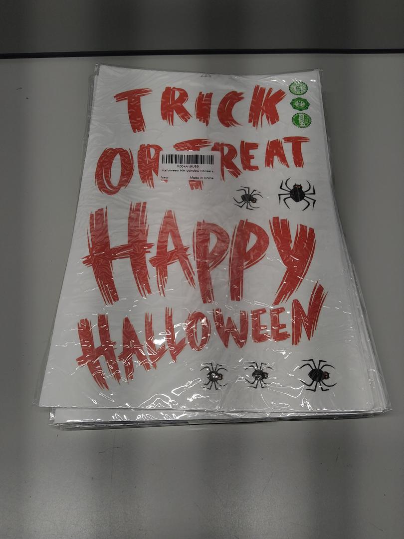 Halloween Window Decorations - 9 Sheets Black Bats Window Clings, Double-Sided Removable Halloween Decorations for Home, Office & Party Pack of 10