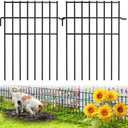 10 Panels Animal Barrier Fence - 16.7in H x 10.8ft L,No Dig Rustproof Metal Decorative Outdoor Garden Fence, for Rabbits Dogs, Easy Install Fences for Flower Beds