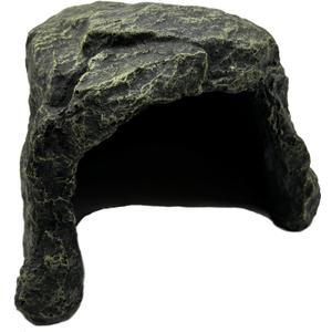 Reptile Rock Hide Cave, Aquarium Habitat Decor Rock Lizard Hideaway Tortoise Hideout for Snakes, Turtles, Amphibians, Fish