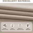 DONREN Cafe Half Curtains 38 Inches Length,Short Blackout Rod Pocket Kitchen Curtains for Small Window, 34" Wide and 38" Long, 2 Panels,Taupe