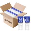 Travel Size Shampoo, Mini Shampoo Gel Set, Individually Wrapped Bulk, Trial Sample Small Single Use Toiletries Amenities Kit for Men & Women for Hotel/Camping/Homeless 0.7 Fl Oz (Pack of 100)