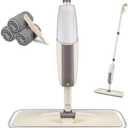 HOMTOYOU Spray Mops for Floor Cleaning: Wet Floor Mop with 3 Washable Microfiber Pads for Hardwood Laminate Wood Vinyl Ceramic Tiles Home Kitchen