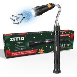 Gifts for Men Stocking Stuffers for Adults Christmas - Magnetic Flashlight Pickup Tool White Elephant Gifts for Adults Gifts for Men Who Have Everything Tools Him Dad Ideas Teens Husband Boyfriend