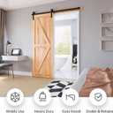 EaseLife 5 FT Heavy Duty Sliding Barn Door Hardware Track Kit,Basic J Pulley,Slide Smoothly Quietly,Easy Install (5FT Track Kit for 26"~30" Wide Single Door)