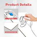 2 x White Board Dry Erase Boards Classroom Pack Mini White Boards 9" x12 Double Sided Personal Whiteboards for Students Teachers School Supplies Lapboards (Set of 6 Boards & Erasers & Pens)