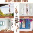 Dog Wind Chimes for Outside, Hanging Metal Windchimes Outdoors for Garden, Patio, Yard, Dog Lover Gifts for Women, Men, Garden Decor, Birthday, Festival, Sympathy Memorial Gift with Box