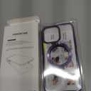 [Tri-Shield Protection] for iPhone 14 Pro Max Case with 360 Spin Stand Compatible with MagSafe [Magnetic CD Ring][Screen & Camera Lens Protector]Shockproof Plating Never-Yellowing, Purple-6.7"