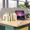 Adjustable Vertical File Sorter, Sturdy Plastic Expandable Upright File Holder for Notebooks, Magazines, Desktops, Bookshelves and Offices, Easy to Assemble and Expand, White