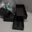 Henoyso 3 Pcs 2 x 2 Inch Double Row Coin Storage Box Coin Holders for Collectors Storage Supplies Collecting Cases, About Half Box Cases (Black)