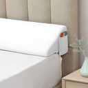 Vekkia Full Bed Wedge Pillow Gap Filler/Headboard Pillow/Mattress Wedge Fill Gap (0-6") Between Headboard and Mattress (White 54"x10"x6")
