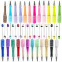Beadable Pens Bulk 24Pcs Glitter Pens for Women Sparkly Rhinestones Fancy Pens Tween Girls Trendy Stuffs Cute Pens Kawaii School Supplies for Girls Teachers Office