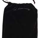 12 x 15 Drawstring Velvet Bag - Black