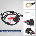 WMPHE Dual Electric Fan Upgrade Wiring Harness Kit Compatible with Chevy GMC GM Truck SUV 1999 2000 2001 2002 2003 2004 2005 2006 ECU Control, Electric Cooling Fan Relay Wire Harness Kit 7L5533A226T