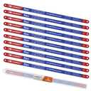 Hacksaw Replacement Blades (10 Pack) High Speed 24 TPI - 12" Length Hack Saw Blade - Carbon Strength Steel