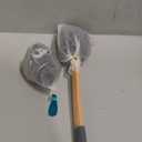 Loofah Back Scrubber for Shower | Bamboo Charcoal Fiber Infused | Loufas for Men & Women | Includes 1 Long Handled Shower Sponge, 1 Bath & Shower Luffa Pouf & 1 Hook to Hang Stuff (Slate Grey)