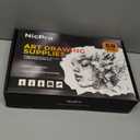 Nicpro 58 PCS Art Drawing Supplies Kit in Leather Case, Art Mechanical Pencil Set with 6 Metal Drafting Pencil 0.5 & 0.7 & 0.9 & 2mm, 12 Micron Pen, Sketch Book, 30 Tube Lead Refills for Sketching