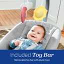 Chicco Float Baby Bouncer Seat, Quilted Organic Cotton Seat Pad, Included Toy bar with Plush Toys, Cloud/Grey
