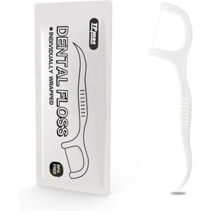 500 Count Dental Flossers Each Individually Wrapped, Floss Singles Bag, Travel Hotel Restaurant Office Car Dental Floss, Floss Picks Oral Care Teeth Clean Flat Wire