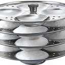 Indian Stainless Steel Idli Plate Idli Plate with stand,Fits in All Idli Makers, Idli Cookers (3 Plate Stand)) Indian Kitchen Item Diwali Gift