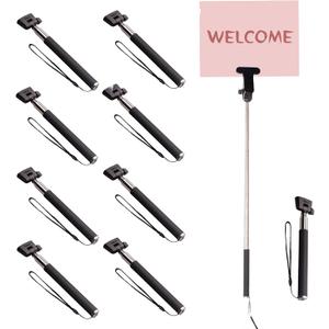 10 PCS Adjustable Handheld Sign Holder, 7.9-37'' Stainless Steel Billboard Airport Pick-Up Poster Holder Welcome Sign Leader Tour Guide Sign Parade Signboard, No Signboard