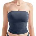 SUUKSESS Women Sexy Tube Top Summer Y2K Going Out Double Lined Basic Tank Top, Size L