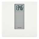 Taylor Digital Glass Bathroom Scale for Body Weight, 400 lb Capacity, Durable Tempered Glass Platform and Easy to Read, White