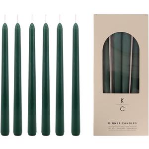 Tapered Dinner Candles - Soy & Paraffin Blend, Dinner Candles with Long-Lasting 7-Hour Burn for Stylish Homes - Candle in Curated Colors Ideal Gift for Hosts, Brides & Event Planners-Evergreen