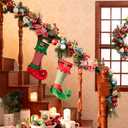 Valery Madelyn 6 Feet Pre-Lit Christmas Garland with Lights for Mantle, Lighted Outdoor Xmas Garland with Multi-Colored Balls & Bows for Home Stairs Fireplace Table Centerpiece Indoor Holiday Decor
