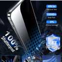 6 x ruwa Privacy Screen Protector for iPhone 15 Pro [6.1 Inch] [2-Pack] Tempered Glass Film with Easy Installation Frame, Case Friendly, Anti Scratch