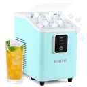 Igloo Portable Ice Maker with Scoop & Basket- Ice Maker with LED Control Panel & 1 Quart Water Tank- Ice Cube Maker Produces 26 Lbs Of Ice In 24 Hours with 8 Large or Small Cubes In 7-8 Minutes - Aqua