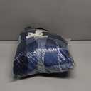 Pavilia Blue Navy Plaid Sherpa Throw Blanket for Couch, Plush Flannel Fleece, Soft Fuzzy Cabin for Sofa Bed, Warm Cozy Winter Gift, 50x60