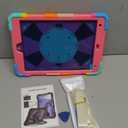 WESOROL Case for iPad 9th/8th/7th Generation 10.2 Inch iPad 9th Generation Case with Screen Protector Rotating Stand Pencil Holder Heavy Duty Shockproof Cover for 9th Gen iPad Case,Colorful Pink