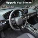 Steering Wheel Cover Trims for Honda Civic 2022-2026, for CRV CR-V 2023 2024 2025 2026 Accessories Car Sporty Interior Decal (Black)
