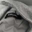 CHICME Womens Two Piece Outfits Striped Side Button Blazer and Pants with Pockets Sets Business Casual Pant Suits Set (Medium, Light Gray)